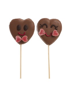 PIRULETA NUBE Y CHOCOLATE CORAZON CARITAS ENAMORADOS 30GR