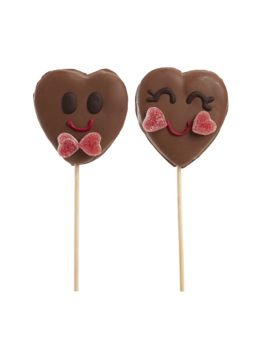 PIRULETA NUBE Y CHOCOLATE CORAZON CARITAS ENAMORADOS 30GR