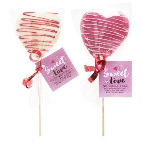 PIRULETA NUBE Y CHOCOLATE POPS CORAZÓN 30GR