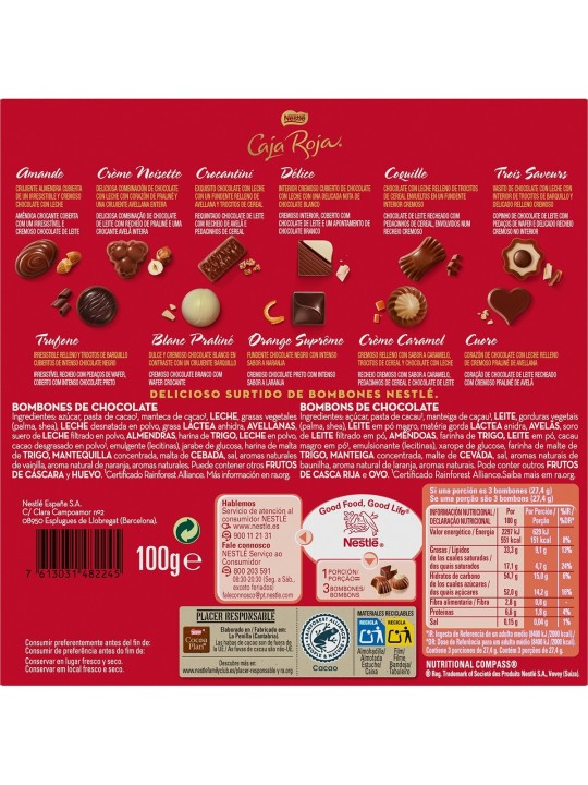 BOMBONES NEDTLE CAJA ROJA 103G