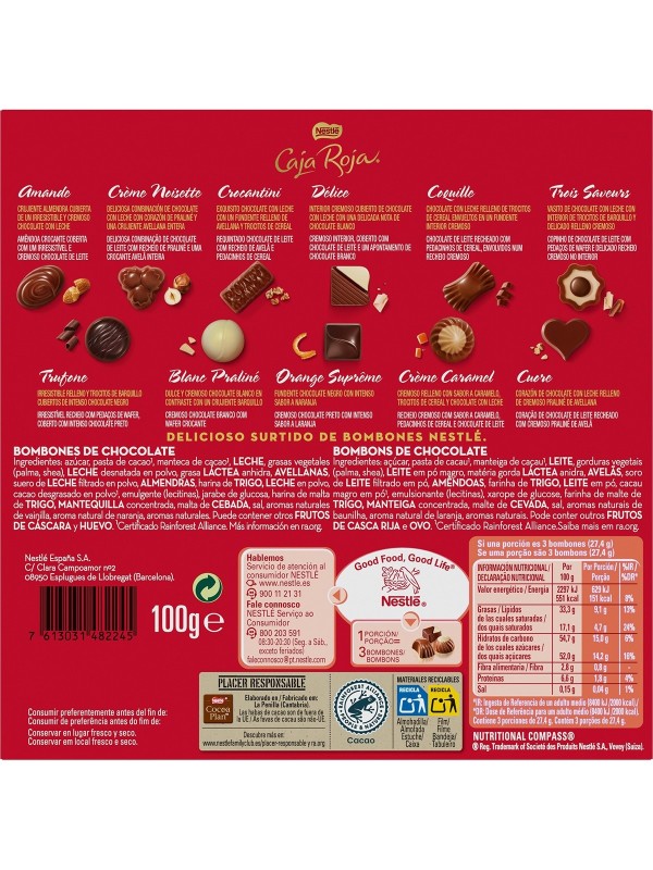 BOMBONES NEDTLE CAJA ROJA 103G