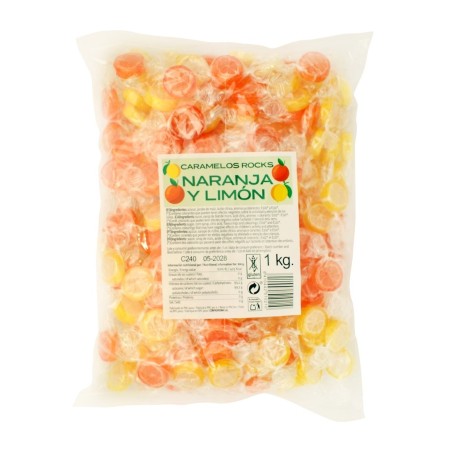 CARAMELOS ROCK NARANJA LIMON 1KG
