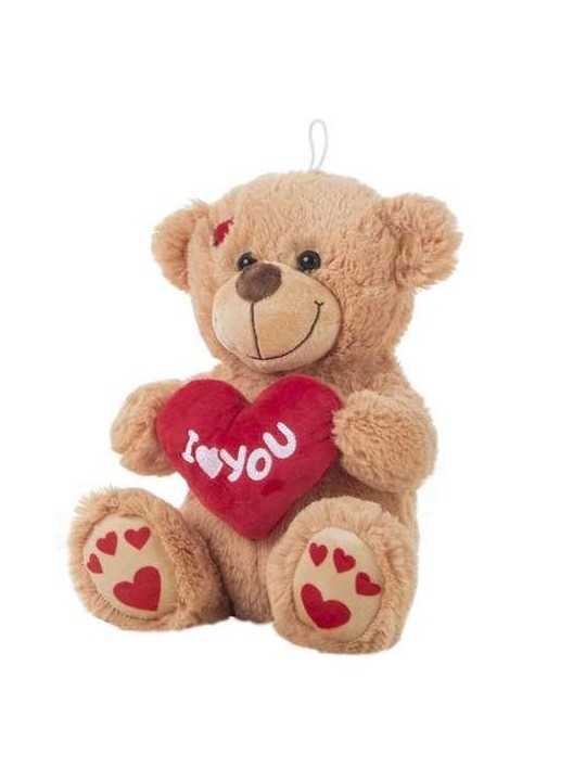 PELUCHE OSO CORAZON I LOVE 25CM