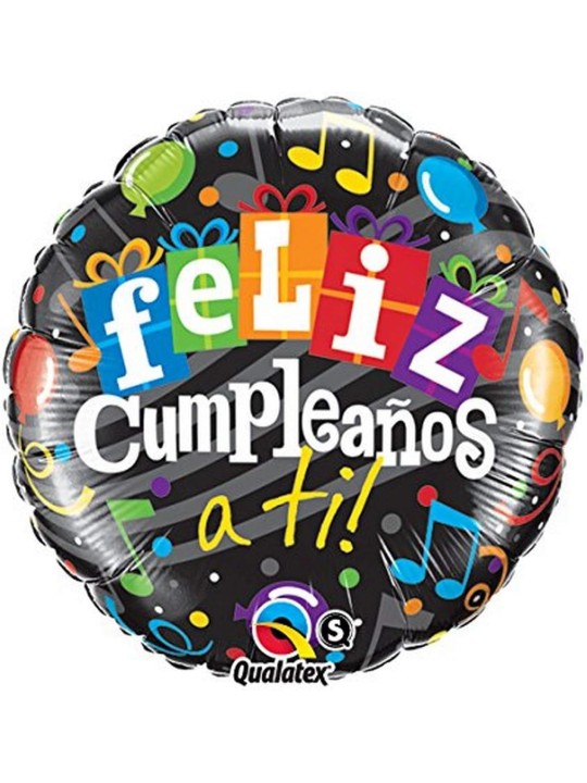 GLOBO FOIL 18" FELIZ CUMPLEAÑOS A TI