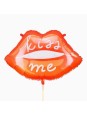 Globo Foil Labios "Kiss Me" Rojo San Valentín 86.5 x 65 cm