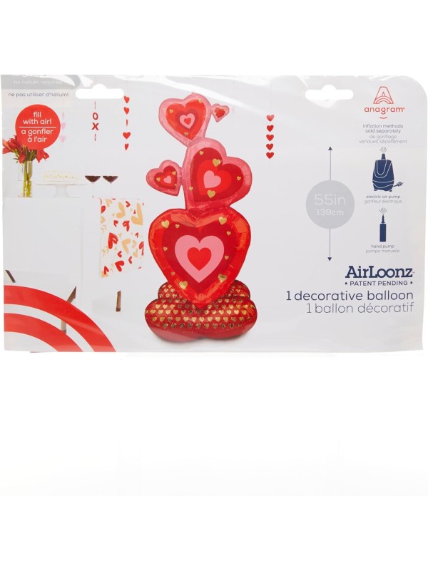 AIRLOONZ CORAZONES 63X139CM