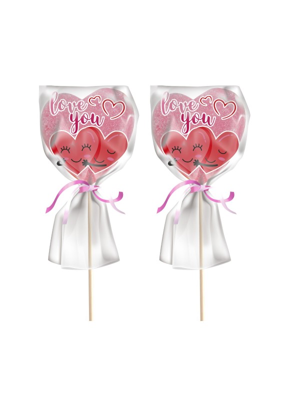 PIRULETA MALLOW CORAZON ROSA 13G