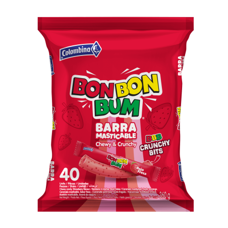 BON BON BUM MASTICABLE FRESA 9G
