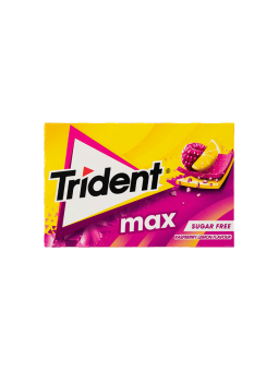 TRIDENT MAX LAMINA LIMON Y FRAMBUESA 27G