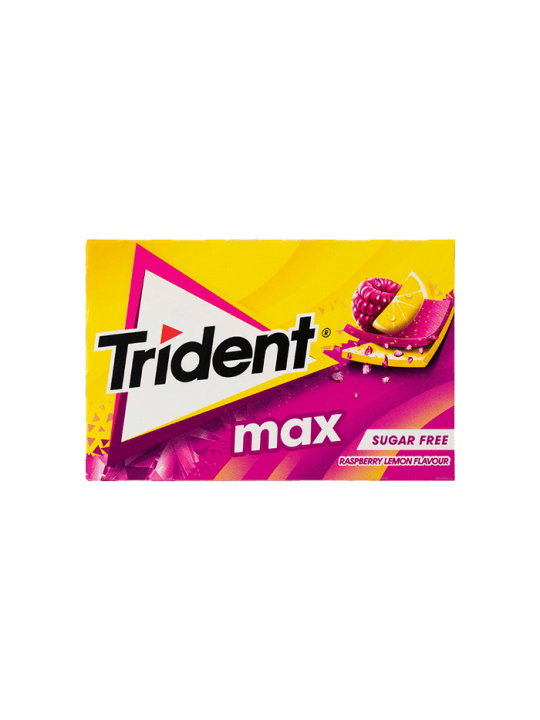 TRIDENT MAX LAMINA LIMON Y FRAMBUESA 27G