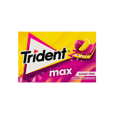 TRIDENT MAX LAMINA LIMON Y FRAMBUESA 27G