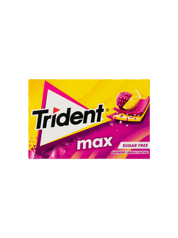 TRIDENT MAX LAMINA LIMON Y FRAMBUESA 27G