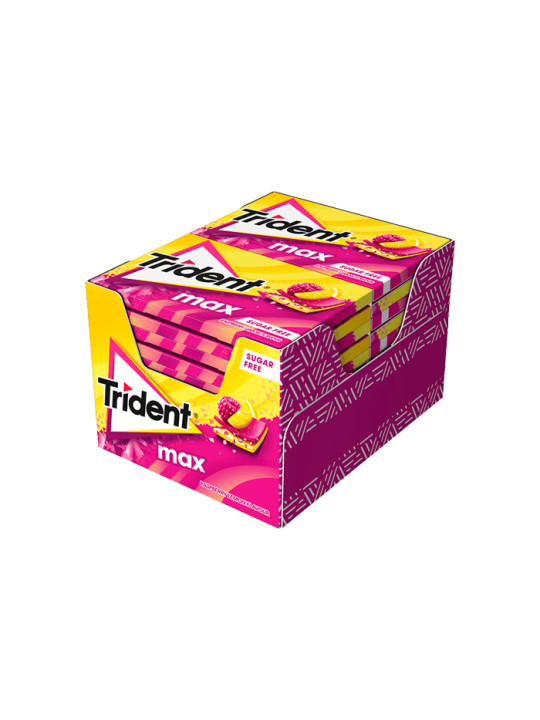 TRIDENT MAX LAMINA LIMON Y FRAMBUESA 27G