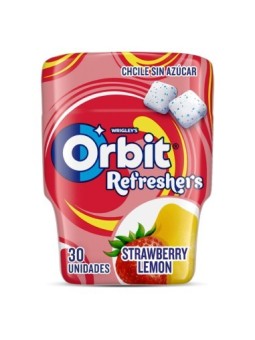 CHICLE ORBIT REFRESHERS BOTE FRESA LIMON 67G