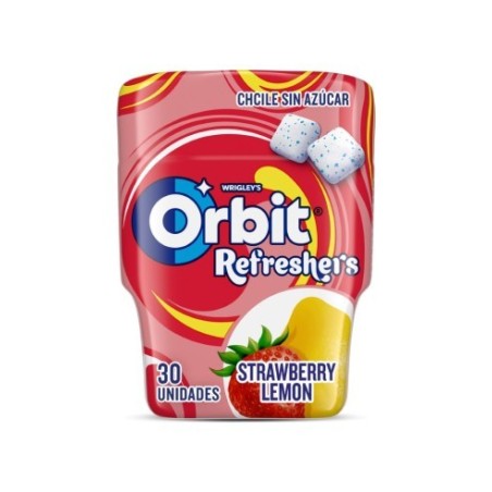 CHICLE ORBIT REFRESHERS BOTE FRESA LIMON 67G