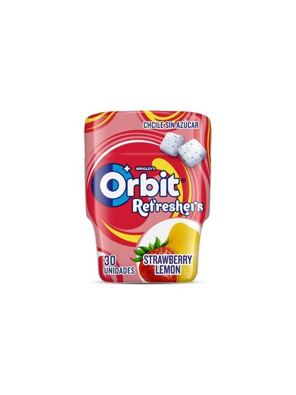 CHICLE ORBIT REFRESHERS BOTE FRESA LIMON 67G