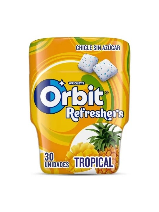 CHICLE ORBIT REFRESHERS BOTE TROPICAL 67G