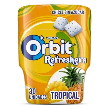 CHICLE ORBIT REFRESHERS BOTE TROPICAL 67G