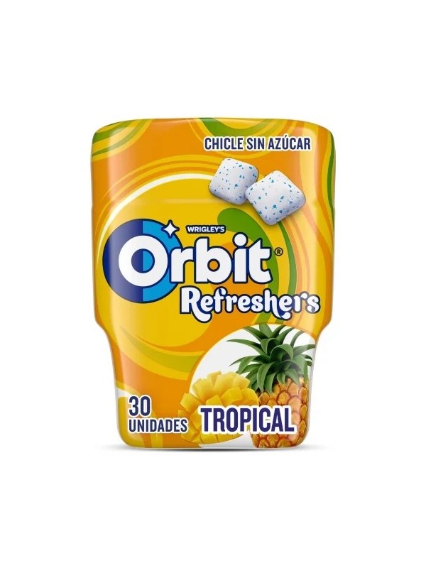 CHICLE ORBIT REFRESHERS BOTE TROPICAL 67G