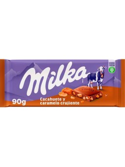 MILKA TABLETA CACAHUETE Y CARAMELO 90G