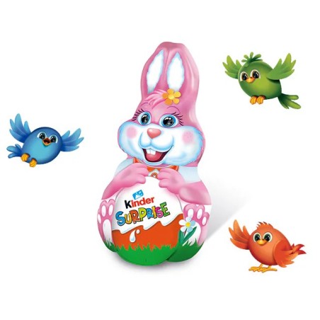 KINDER FIGURA CONEJO PASCUA 75G ROSA