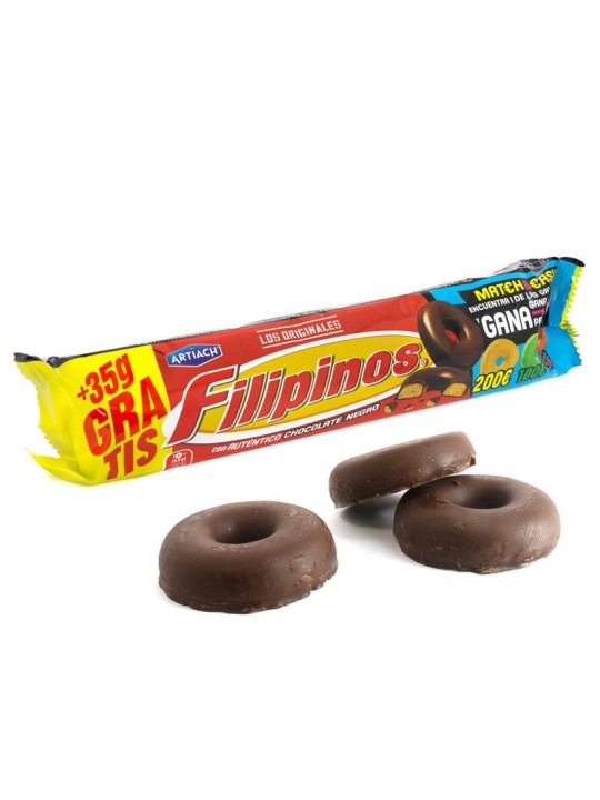 FILIPINOS CHOCO NEGRO 128GR