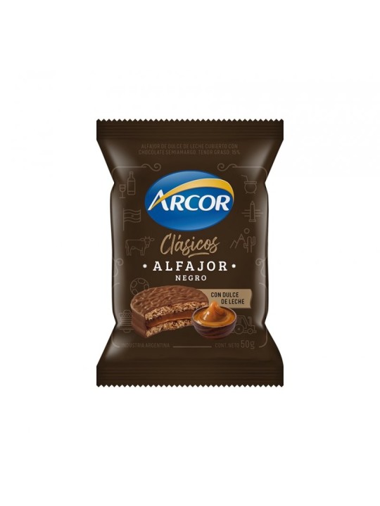 ALFAJOR DULCE LECHE NEGRO 50G