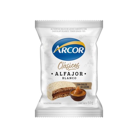 ALFAJOR DULCE LECHE BLANCO 50G