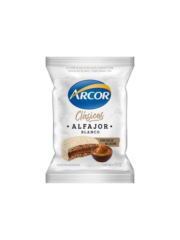 ALFAJOR DULCE LECHE BLANCO 50G