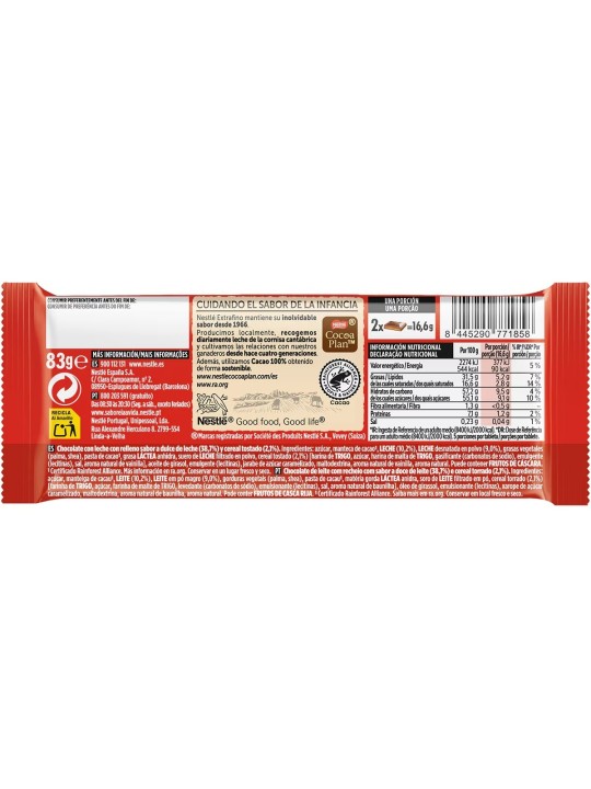 NESTLÉ TABLETA DULCE DE LECHE 83G