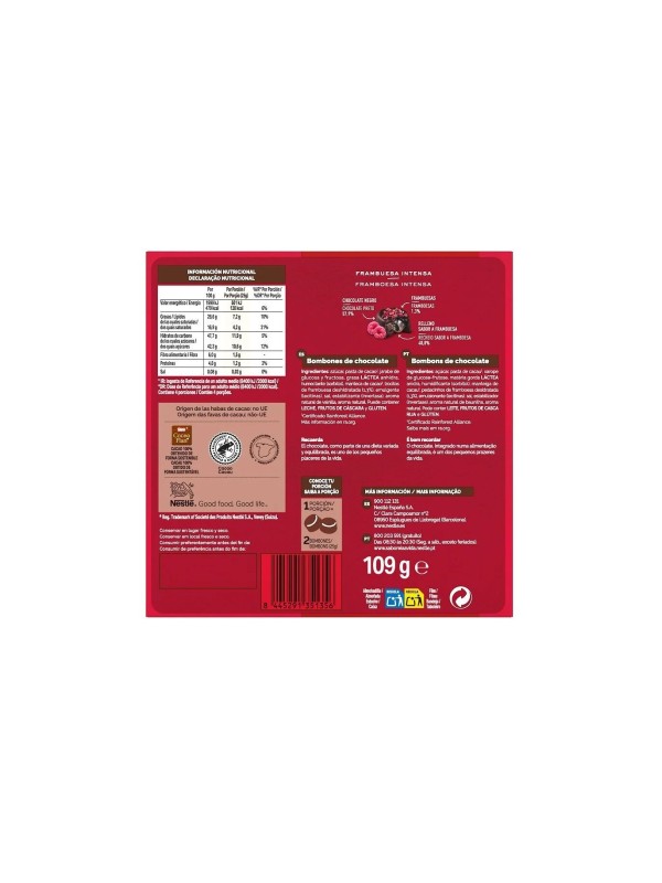 CAJA ROJA CREACTIONS FRAMBUESA 109G