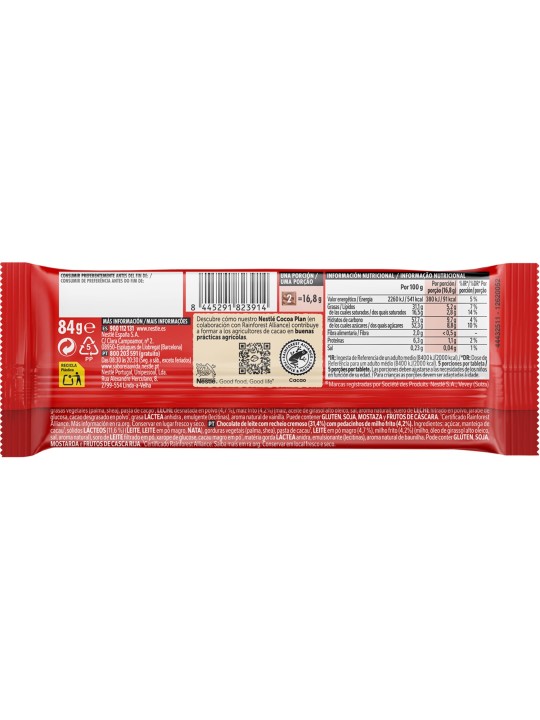 TABLETA NESTLE EXTRAFINO MAIZ 84G