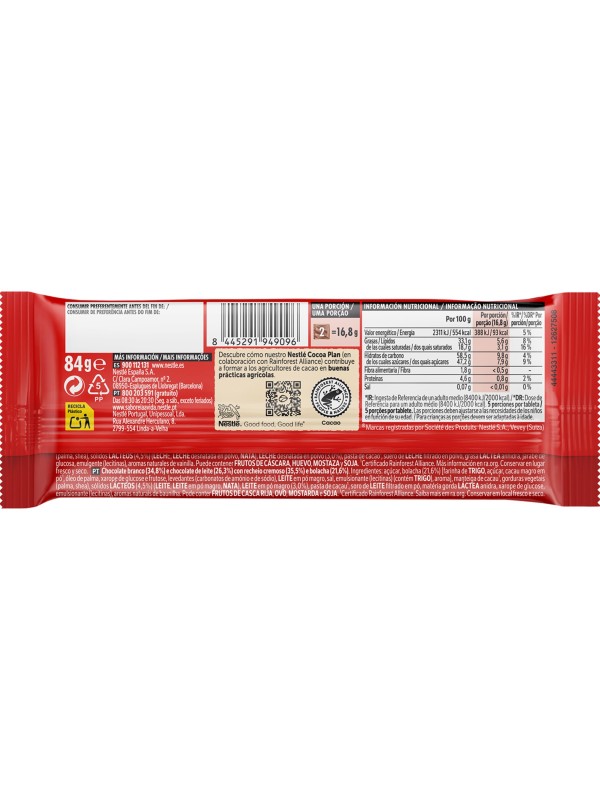 TABLETA NESTLE FILIPINOS BLANCO 84G