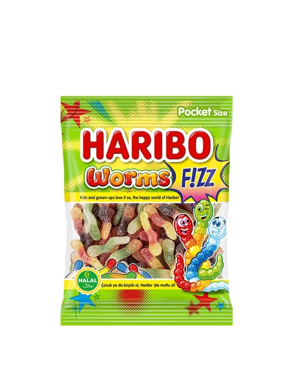 HARIBO WORMS SOUR HALAL 80G