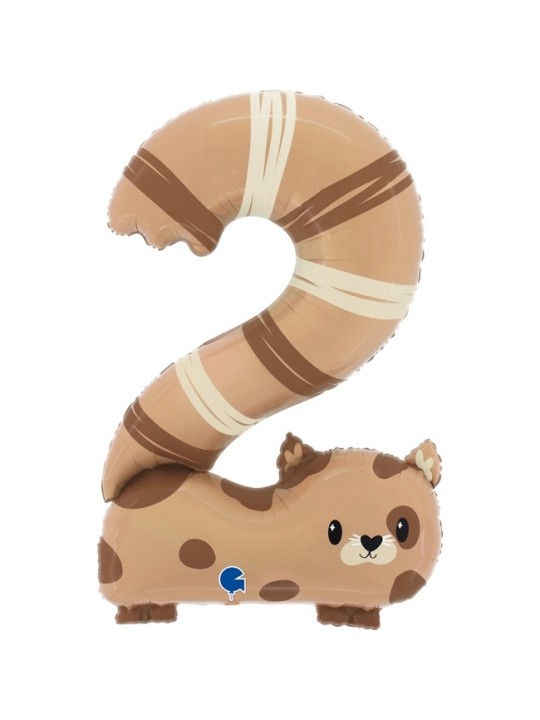 GLOBO NÚMERO 2 GATO 45X95CM