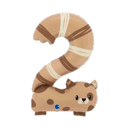 GLOBO NÚMERO 2 GATO 45X95CM