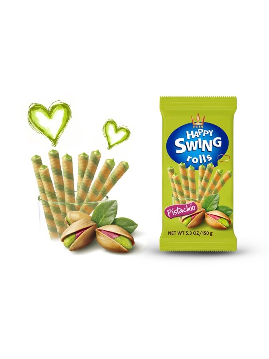 HAPPY SWING ROLLS PISTACHO 150G