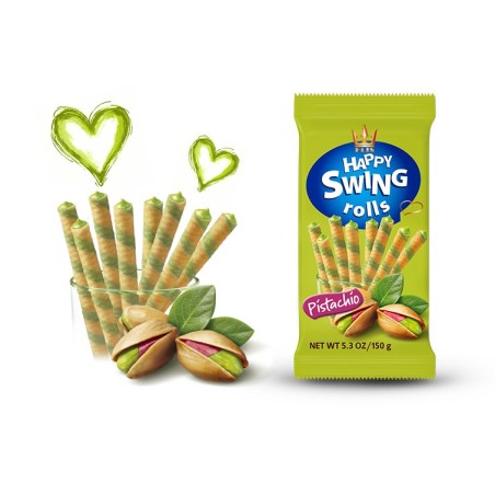 HAPPY SWING ROLLS PISTACHO 150G