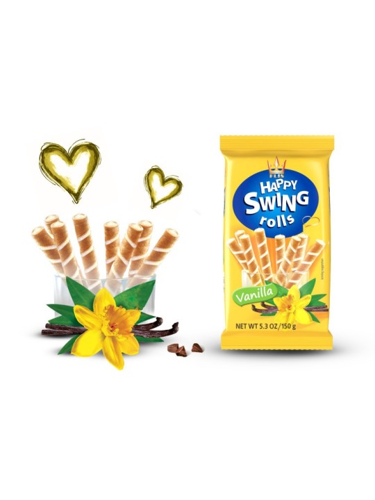 HAPPY SWING ROLLS VAINILLA 150G
