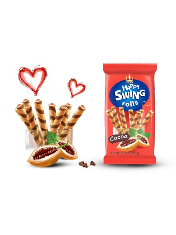 HAPPY SWING ROLLS CACAO 150G