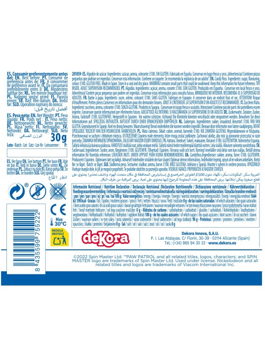 ALGODON DE AZUCAR PATRULLA CANINA 30G